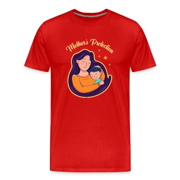 Design fort de la fête des mères - T-shirt bio Premium Homme - rouge - Devant - Damien (186cm)