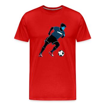 fussball - Männer Premium Bio T-Shirt - Rot - Vorne - Damien (186cm)