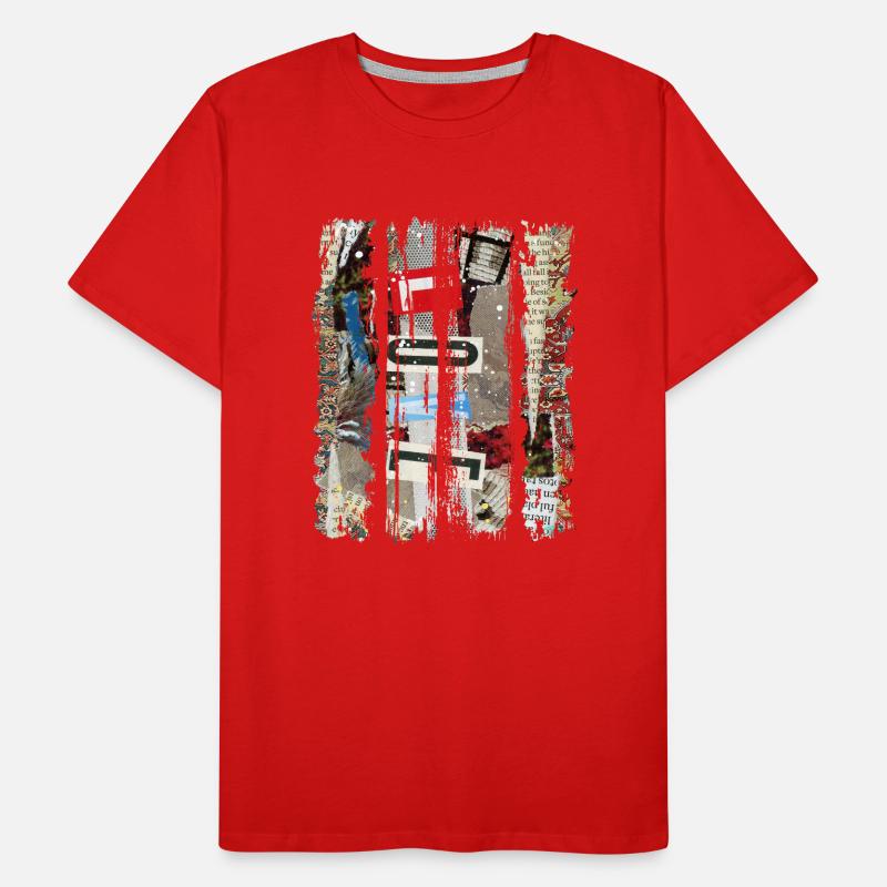 Newspaper Clips Scrapbook Magazines Alphabet Code Men's Premium Organic T-Shirt