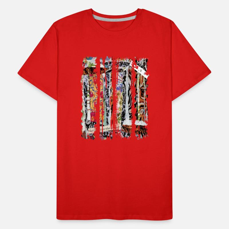 Newspaper Clips Scrapbook Magazines Alphabet Code Men's Premium Organic T-Shirt
