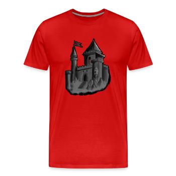château - T-shirt bio Premium Homme - rouge - Devant - Damien (186cm)