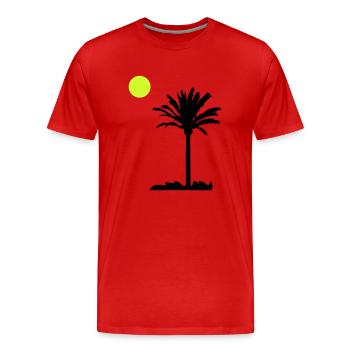 palme - Männer Premium Bio T-Shirt - Rot - Vorne - Damien (186cm)