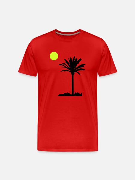 palm tree - Men's Premium Organic T-Shirt - red