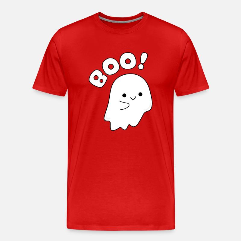 Halloween Geist - Männer Premium Bio T-Shirt - Rot