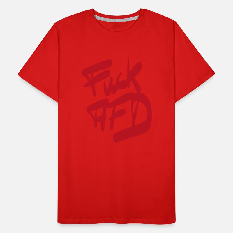 FCK AFD red Men's Premium Organic T-Shirt