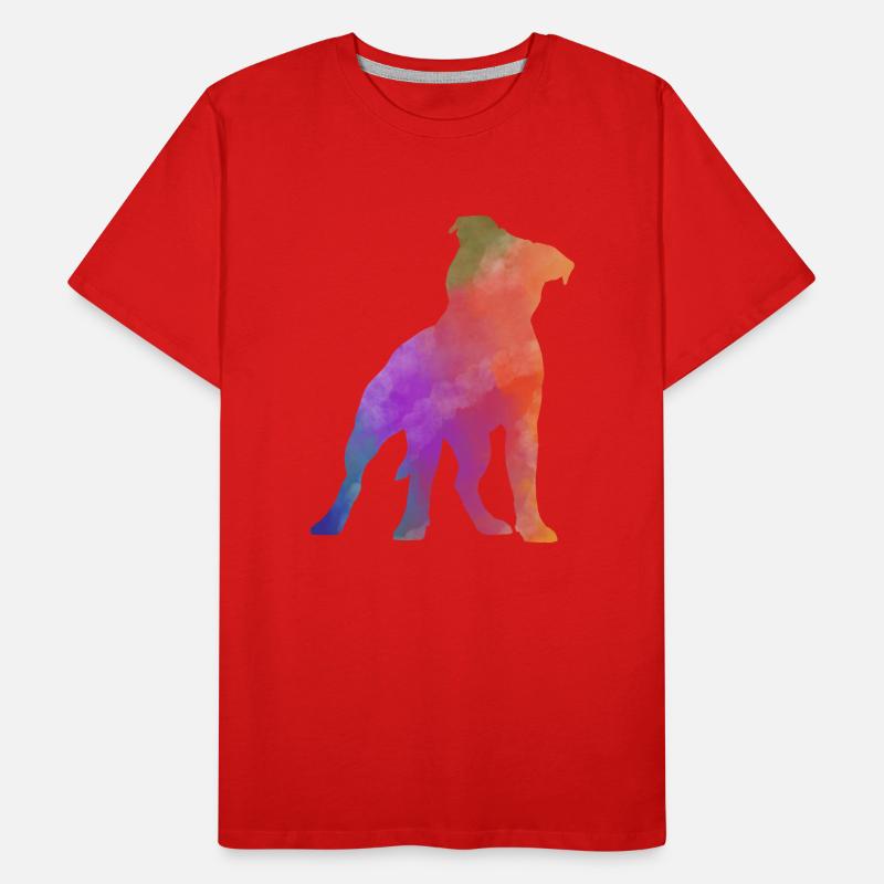 PITBULL AMSTAF farbig Männer Premium Bio T-Shirt