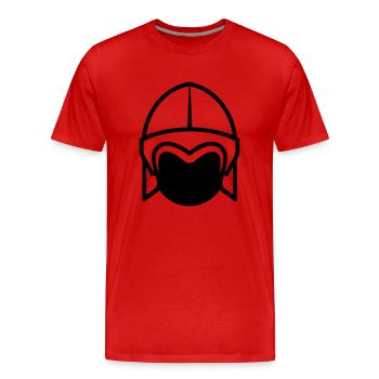Viking Helmet Warrior - Men's Premium Organic T-Shirt - red - Front - Damien (186cm)