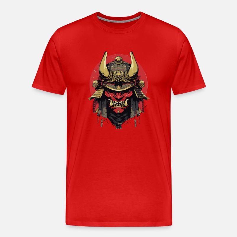 Samurai Krieger Shogun Japan - Männer Premium Bio T-Shirt - Rot