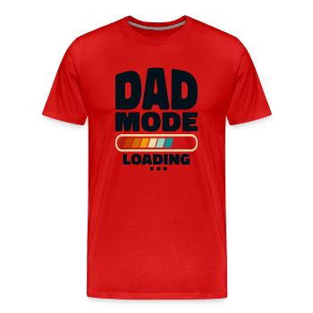 Lustiger Dad-Modus Loading Zitat Bester Vater aller Zeiten - Männer Premium Bio T-Shirt - Rot - Vorne - Damien (186cm)