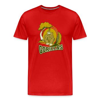 Gorilla - Männer Premium Bio T-Shirt - Rot - Vorne - Damien (186cm)