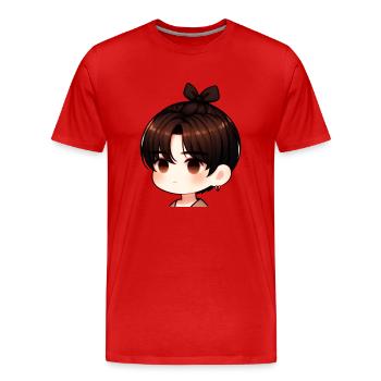 Coole Jungs - Männer Premium Bio T-Shirt - Rot - Vorne - Damien (186cm)