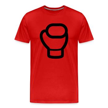 Boxing Glove - Men's Premium Organic T-Shirt - red - Front - Damien (186cm)