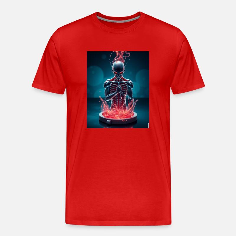 Devil - Männer Premium Bio T-Shirt - Rot