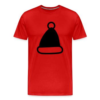 bonnet de noel - T-shirt bio Premium Homme - rouge - Devant - Damien (186cm)