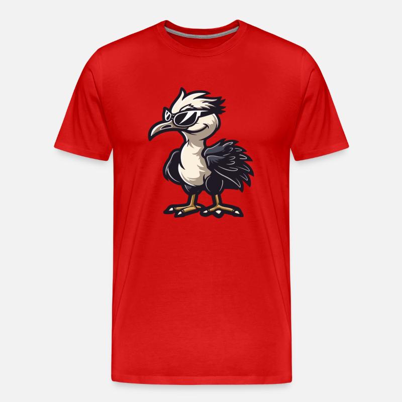 Strauß Comic Cool - Männer Premium Bio T-Shirt - Rot