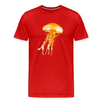 Quallen sind beeindruckende Meeresbewohner - Männer Premium Bio T-Shirt - Rot - Vorne - Damien (186cm)
