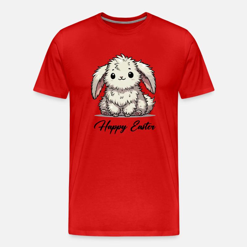 hase comic tier - Männer Premium Bio T-Shirt - Rot