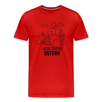 Mein erstes Ostern - Männer Premium Bio T-Shirt - Rot - Vorne - Damien (186cm)