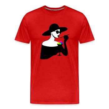 Haute Glace - Men's Premium Organic T-Shirt - red - Front - Damien (186cm)
