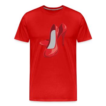 chaussures highheels schoes flipflops boots bottes54 - T-shirt bio Premium Homme - rouge - Devant - Damien (186cm)