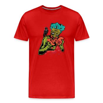 Zombie - Männer Premium Bio T-Shirt - Rot - Vorne - Damien (186cm)