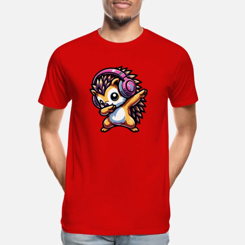 Dabbing Hedgehog Men's Premium Organic T-Shirt