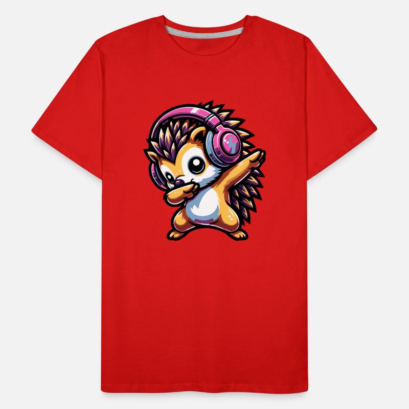 Dabbing Hedgehog Men's Premium Organic T-Shirt