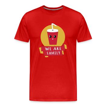 COLA - WE ARE FAMILY - Männer Premium Bio T-Shirt - Rot - Vorne - Damien (186cm)
