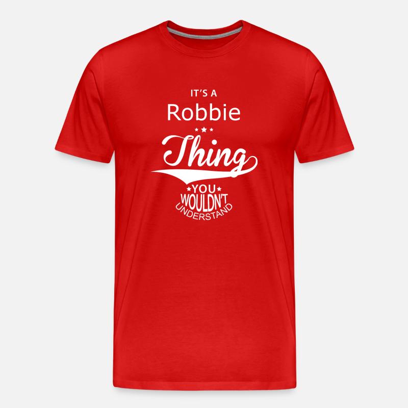 Robbie - Männer Premium Bio T-Shirt - Rot