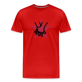 Secourisme / Secouriste / Secours / Secourir - T-shirt bio Premium Homme - rouge - Devant - Damien (186cm)