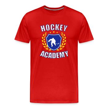 Hockey Academy 2 - Men's Premium Organic T-Shirt - red - Front - Damien (186cm)