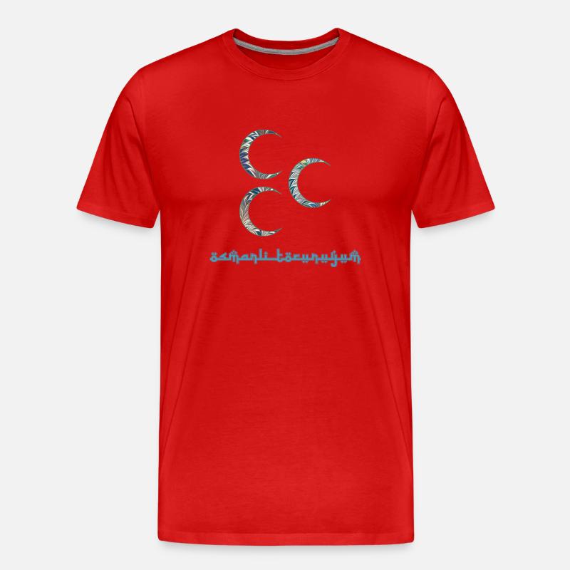 halbmonde e 733 - Männer Premium Bio T-Shirt - Rot