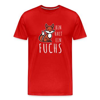 Bin halt ein Fuchs - schlau und clever - Männer Premium Bio T-Shirt - Rot - Vorne - Damien (186cm)