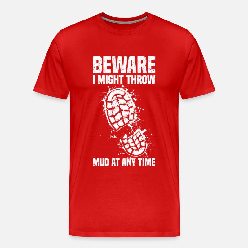 Mud Run Teamshirt - Männer Premium Bio T-Shirt - Rot