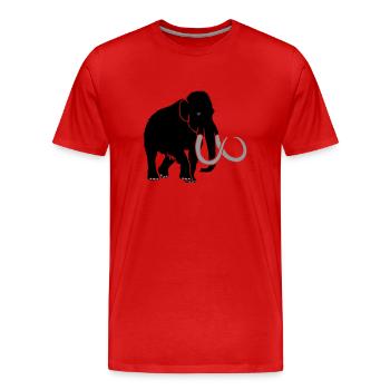 mammouth éléphant âge de pierre - T-shirt bio Premium Homme - rouge - Devant - Damien (186cm)