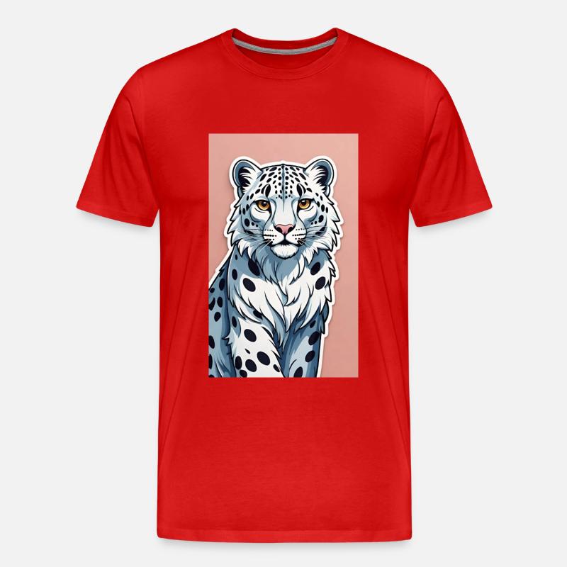 Snow Leopard | Leopard | Predator - Men's Premium Organic T-Shirt - red