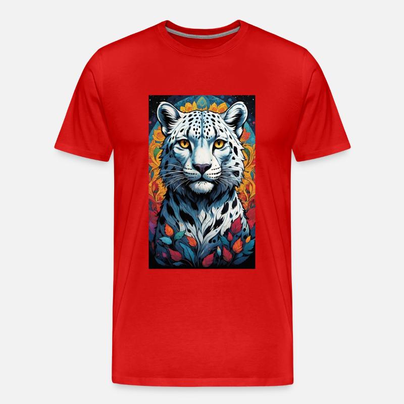 Snow Leopard | Leopard | Predator - Men's Premium Organic T-Shirt - red