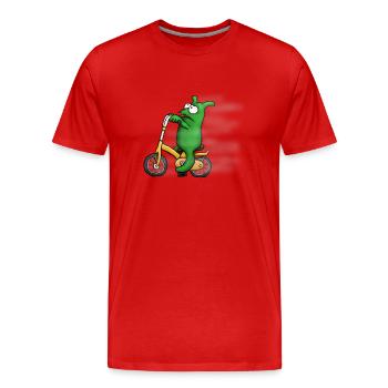 Biker Kobold - Männer Premium Bio T-Shirt - Rot - Vorne - Damien (186cm)