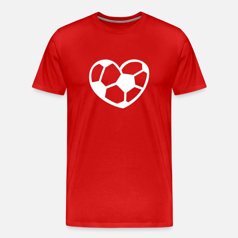 Fussball - Männer Premium Bio T-Shirt - Rot