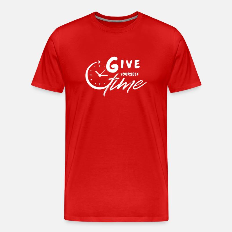 Gönnen Sie sich Zeit - Männer Premium Bio T-Shirt - Rot