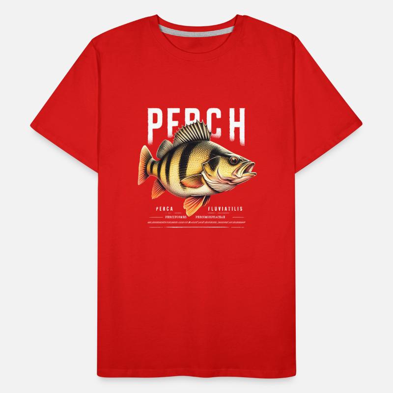 perche, perche, poisson, pêche T-shirt bio Premium Homme
