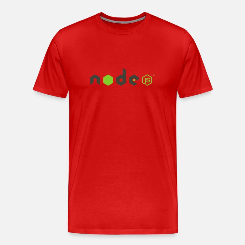 Node JS - Männer Premium Bio T-Shirt - Rot