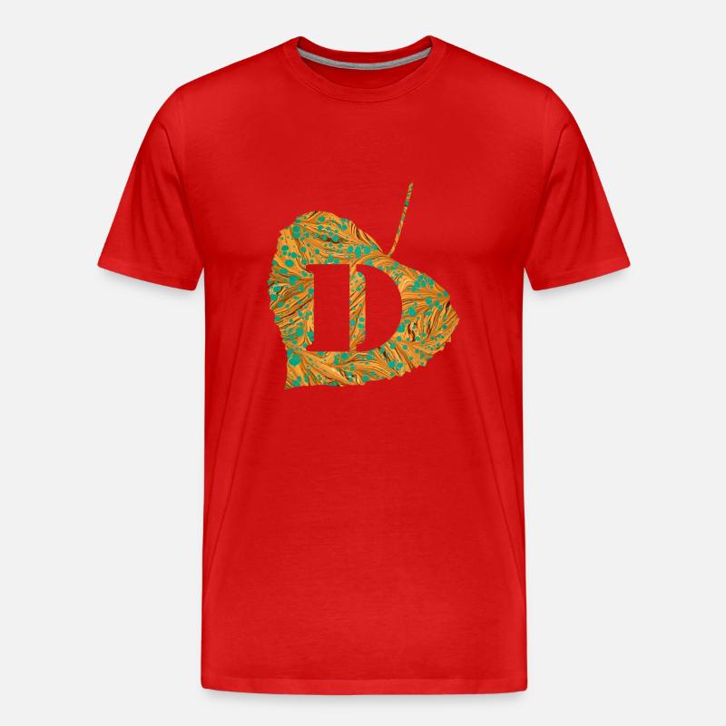 blatt e 95 d - Männer Premium Bio T-Shirt - Rot