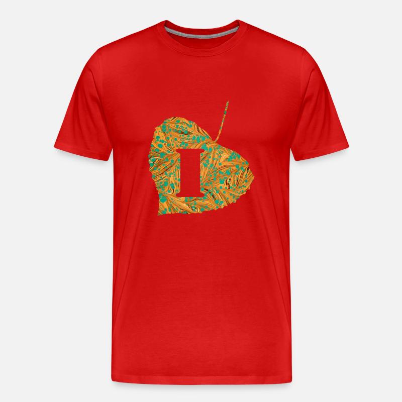 blatt e 95 i - Männer Premium Bio T-Shirt - Rot