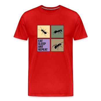 Ant colony of ants ant state - Men's Premium Organic T-Shirt - red - Front - Damien (186cm)
