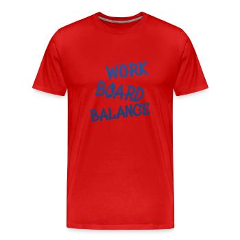 snowboarding boarden - Männer Premium Bio T-Shirt - Rot - Vorne - Damien (186cm)