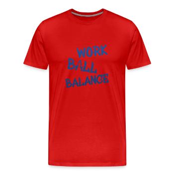 work ball balance, basketball, streetball - Männer Premium Bio T-Shirt - Rot - Vorne - Damien (186cm)