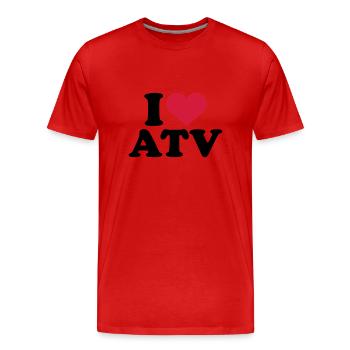 I love ATV - T-shirt bio Premium Homme - rouge - Devant - Damien (186cm)