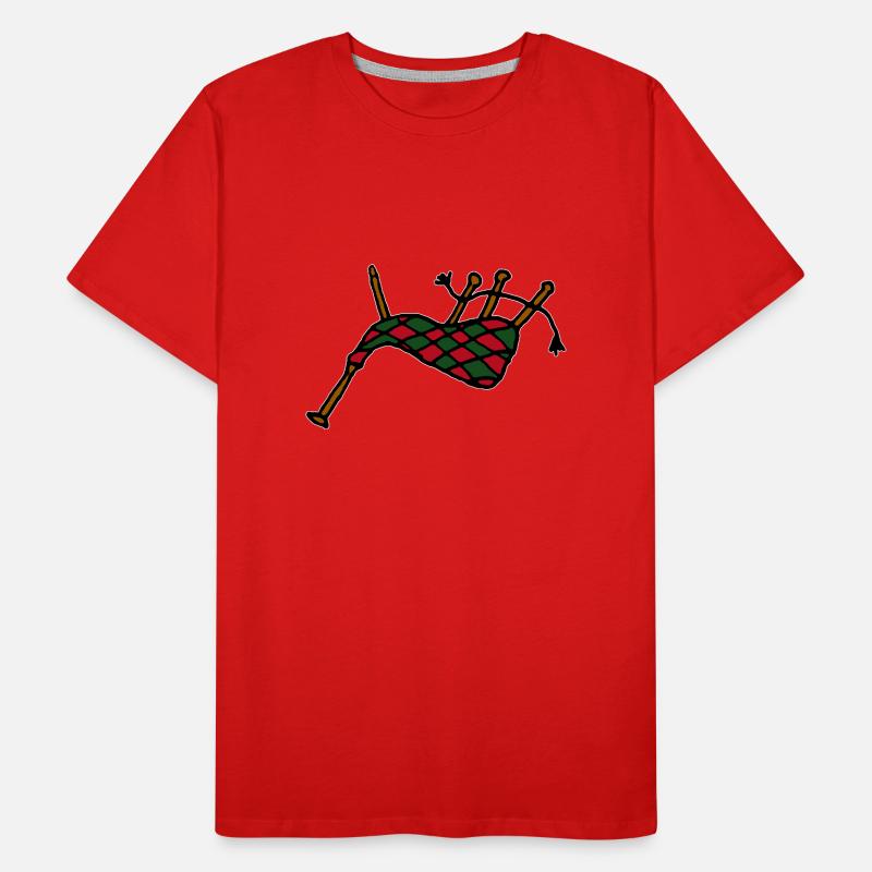 Cornemuse Écosse Musique T-shirt bio Premium Homme
