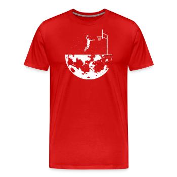 Basketball Player Dunking Basketball Player - Men's Premium Organic T-Shirt - red - Front - Damien (186cm)